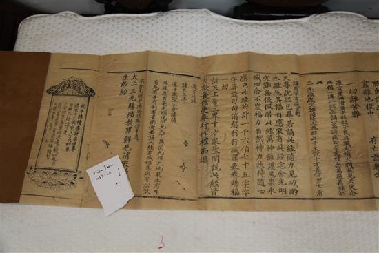 An important collection of Chinese woodblock printed sutras, Ming dynasty, 15th century and later, the largest sutra 30cm